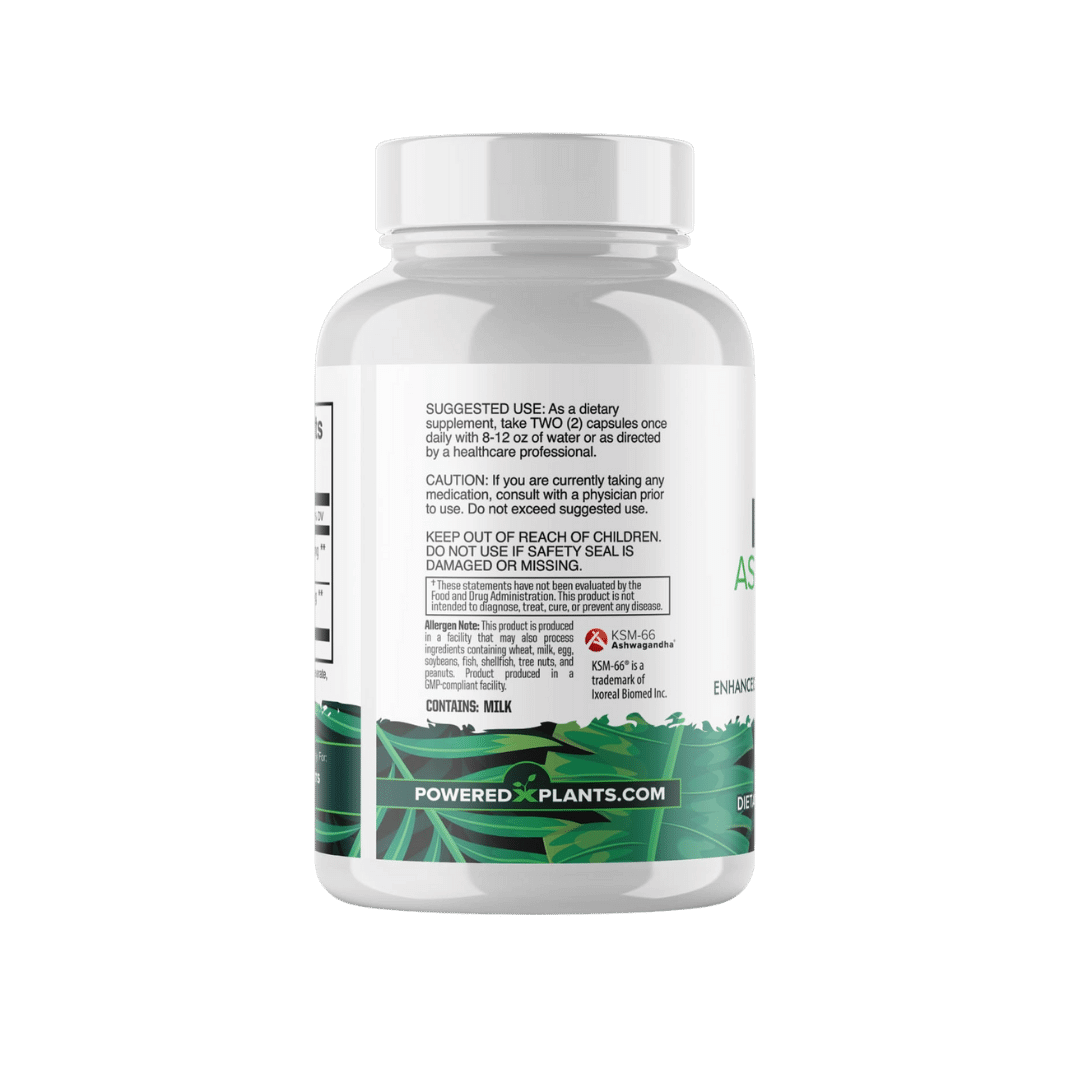 Ashwagandha Capsules (KSM-66) - Powered by Plants